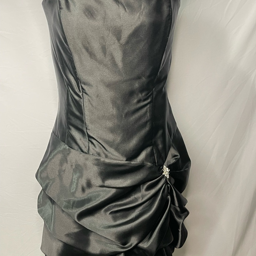 Jessica McClintock for Gunne Sax Strapless Satin Cocktail Dress – Size 13/14 - Picture 8 of 16